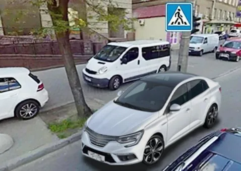 Ілюстрація до питання 94 розділу «Зупинка і стоянка»