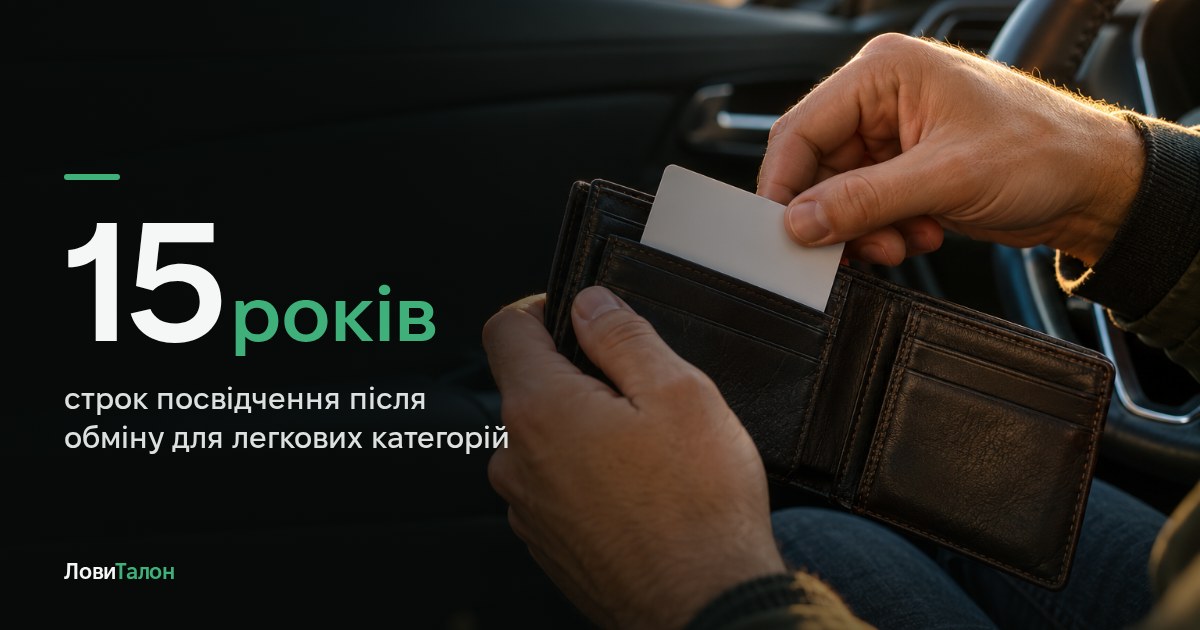 На скільки років видають посвідчення водія у 2026