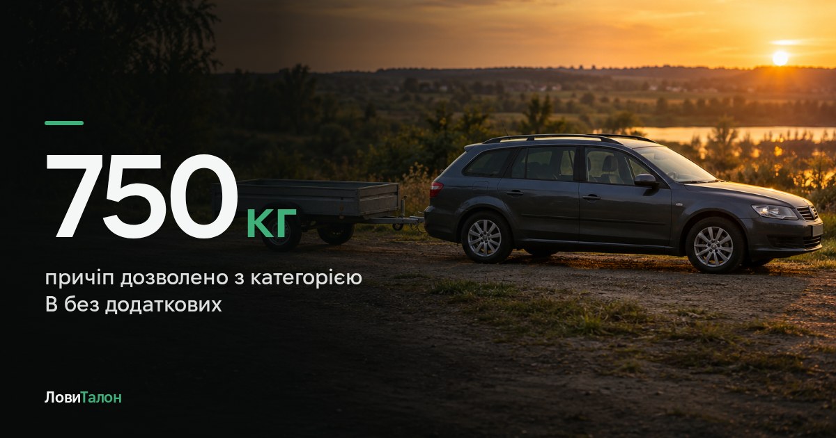 Чи потрібна категорія на причіп і коли треба ВЕ