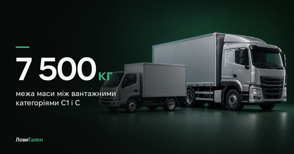 Права на вантажівку: категорії С і С1