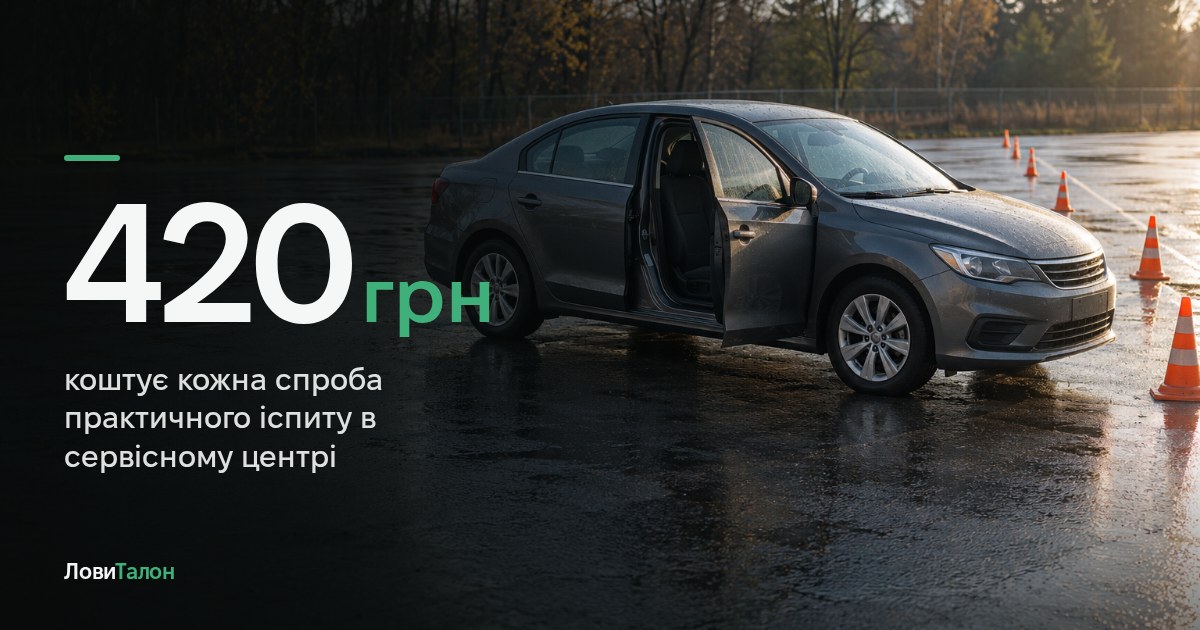 Скільки коштує практичний іспит у МРЕО у 2026 році